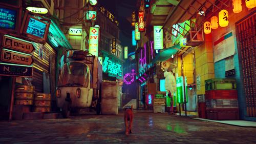 Neon-lit Cityscape